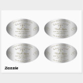 Luxury Gold  Silver Product Labels hart (Vel)