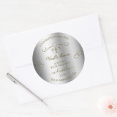 Luxury Gold  Silver Product Labels hart (Envelop)