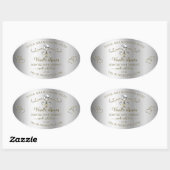Luxury Gold  Silver-productlabels met Logo Ovale Sticker (Vel)