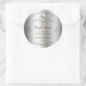 Luxury Gold  Silver-productlabels met Logo Ronde Sticker (Tas)