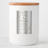 Luxury Gold  Silver-productlabels met Logo Voedselcontainer Etiket (Voorkant)