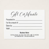 Luxury Gold Snowflakes kerstwitte bout zwart Visitekaartje (Achterkant)