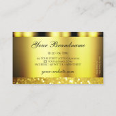 Luxury Gold Sparging Glitter Glamoureus Golden Visitekaartje (Achterkant)