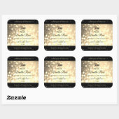 Luxury Gold Sparking Glitter-Logo-productlabels Vierkante Sticker (Vel)