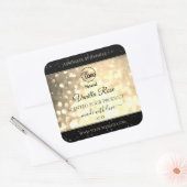 Luxury Gold Sparking Glitter-Logo-productlabels Vierkante Sticker (Envelop)