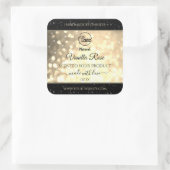 Luxury Gold Sparking Glitter-Logo-productlabels Vierkante Sticker (Tas)