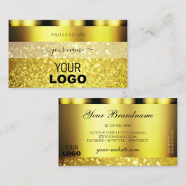 Luxury Gold Sparking Glitter met Logo Glamoureus Visitekaartje