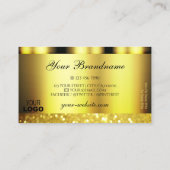 Luxury Gold Sparking Glitter met Logo Glamoureus Visitekaartje (Achterkant)