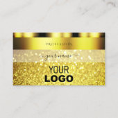 Luxury Gold Sparking Glitter met Logo Glamoureus Visitekaartje (Voorkant)