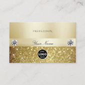 Luxury Gold Sparking Glitter met Logo Moderne Visitekaartje (Voorkant)