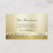 Luxury Gold Sparking Glitter met Logo Moderne Visitekaartje (Achterkant)