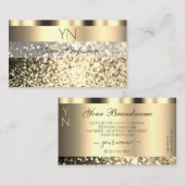 Luxury Gold Sparking Glitter met Monogram Golden Visitekaartje (Voorkant / Achterkant)
