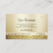 Luxury Gold Sparking Glitter met Monogram Modern Visitekaartje (Achterkant)