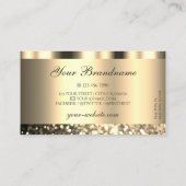 Luxury Gold Sparking Glitter Shimmery Golden Visitekaartje (Achterkant)