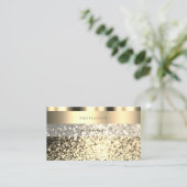 Luxury Gold Sparking Glitter Shimmery Golden Visitekaartje (Staand voorkant)