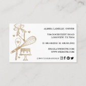 Luxury Gold Sparkle Baking Cooking Utile Bakery Visitekaartje (Achterkant)