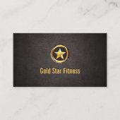 Luxury Gold Star Fitness Leather Visitekaartje (Voorkant)