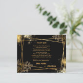 Luxury Gold THANK YOU Wedding Card (Staand voorkant)