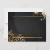 Luxury Gold THANK YOU Wedding Card (Achterkant)