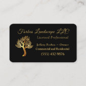 Luxury Gold Tree Landscapp Yard Tree Service Visitekaartje (Voorkant)