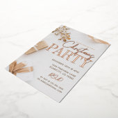 Luxury Gold Typography kerstparty Folie Uitnodiging (Gedraaid)