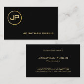 Luxury Gold Watch Monogramed Elegant Professional Visitekaartje (Voorkant / Achterkant)