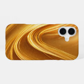 Luxury Gold Wave Phone Case iPhone 16 Hoesje (Achterkant horizontaal)
