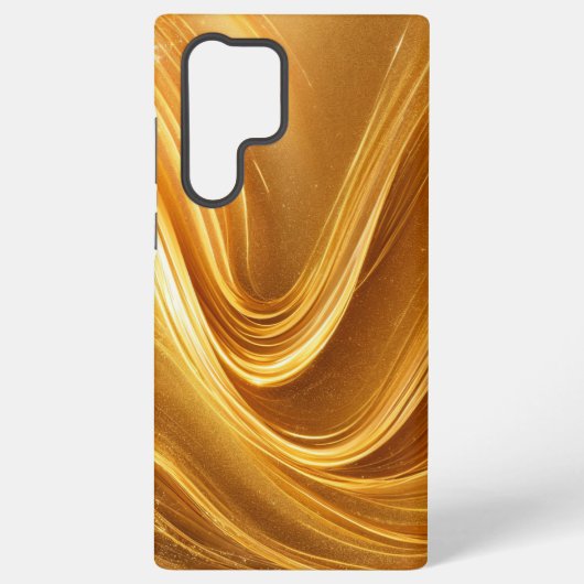 Luxury Gold Wave Phone Case Samsung Galaxy Hoesje (Achterkant)