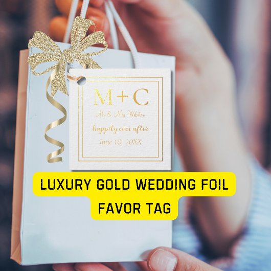 Luxury Gold Wedding Bedankjes Labels
