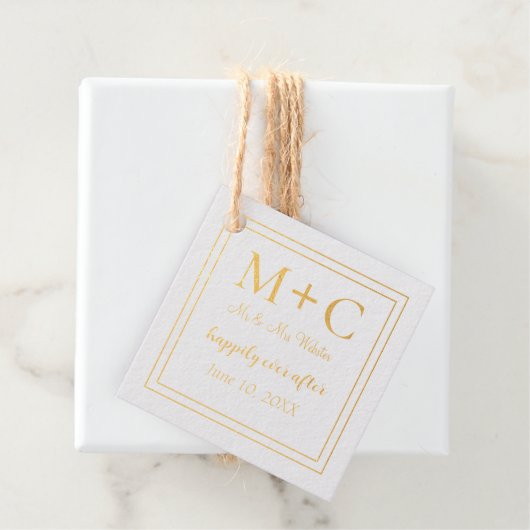 Luxury Gold Wedding Bedankjes Labels (Met doos)
