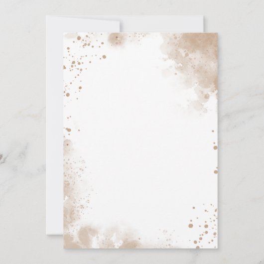 Luxury Gold Wedding Invitation Kaart (Achterkant)