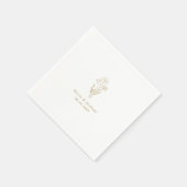 Luxury Gold Wedding Napkins : Romantic Celebration Servet (Hoek)