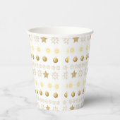 Luxury Gold & White Christmas Papieren Bekers (Rechts)