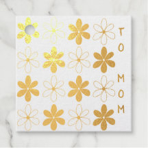 Luxury Gold White Daisy Flower Pattern