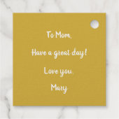 Luxury Gold White Daisy Flower Pattern Bedankjes Labels (Achterkant)