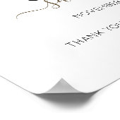 Luxury Gold White Glitter Confetti Weddenschap Wel Poster (Hoek)