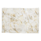 Luxury Gold White Marble Pattern Kussensloop (Achterkant)