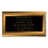 Luxury Gold Wood Modern Magnetisch Visitekaartje (Voorkant)
