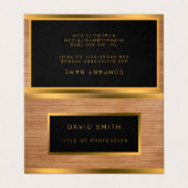Luxury Gold Wood Modern Visitekaartje (Buitenkant ongevouwen)