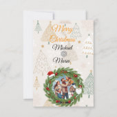 LUXURY Gold Wreath Photo Card | Holiday 2026 Kaart (Voorkant)
