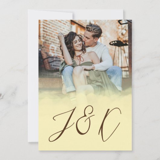 Luxury Golden Butterfly Photo Overlay Wedding Kaart (Achterkant)