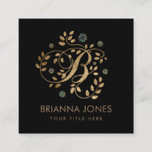 Luxury Golden Calligraphy Monogram met letter B