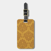 Luxury Golden Damask Bagagelabel (Voorkant verticaal)
