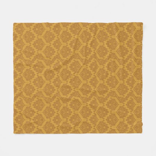 Luxury Golden Damask Fleece Deken (Voorkant (Horizontaal))