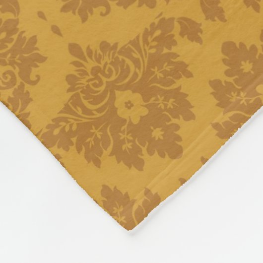 Luxury Golden Damask Fleece Deken (Hoek)