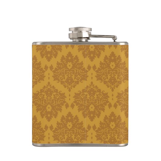 Luxury Golden Damask Heupfles (Achterkant)