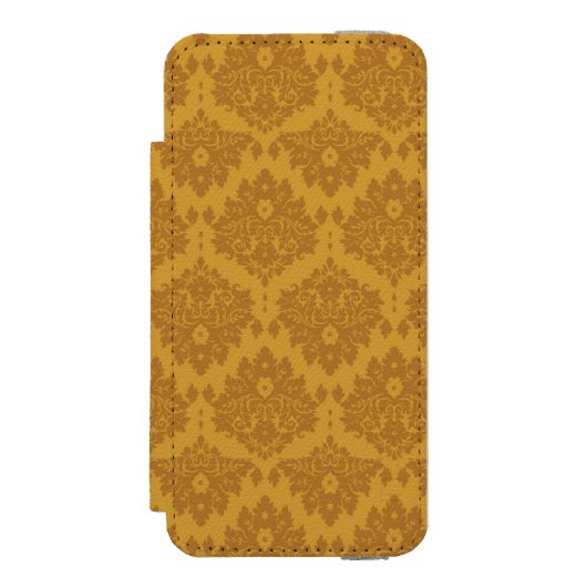 Luxury Golden Damask Incipio iPhone Portemonnee Hoesje (Voorkant Agenda)