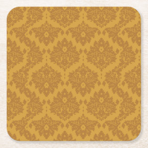 Luxury Golden Damask Kartonnen Onderzetters