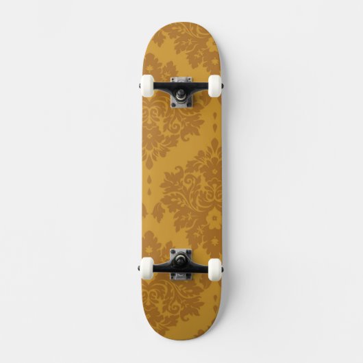 Luxury Golden Damask Skateboard (Voorkant)