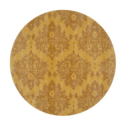 Luxury Golden Damask Snijplank (Voorkant)